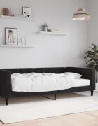 vidaXL Канапе с матрак черно 100x200 см кадифе