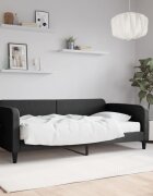 vidaXL Канапе с матрак черно 100x200 см плат