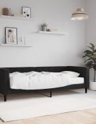 vidaXL Канапе с матрак черно 80x200 см кадифе