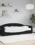 vidaXL Канапе с матрак черно 80x200 см кадифе