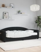 vidaXL Канапе с матрак черно 90x190 см кадифе
