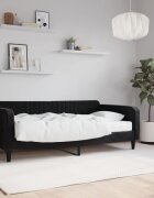 vidaXL Канапе с матрак черно 90x190 см кадифе