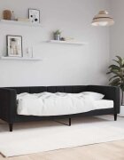 vidaXL Канапе с матрак черно 90x190 см кадифе
