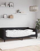 vidaXL Канапе с матрак черно 90x190 см плат