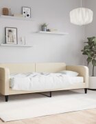 vidaXL Канапе с матрак кремаво 100x200 см плат