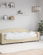 vidaXL Канапе с матрак кремаво 80x200 см плат