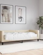 vidaXL Канапе с матрак кремаво 80x200 см плат