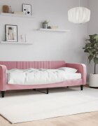 vidaXL Канапе с матрак розово 80x200 см кадифе