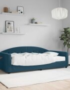 vidaXL Канапе с матрак синьо 100x200 см кадифе