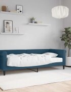 vidaXL Канапе с матрак синьо 80x200 см кадифе