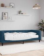 vidaXL Канапе с матрак синьо 80x200 см кадифе