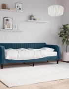 vidaXL Канапе с матрак синьо 80x200 см кадифе