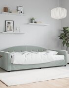 vidaXL Канапе с матрак светлосиво 100x200 см кадифе