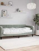 vidaXL Канапе с матрак светлосиво 80x200 см кадифе