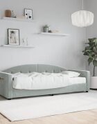 vidaXL Канапе с матрак светлосиво 80x200 см кадифе