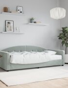 vidaXL Канапе с матрак светлосиво 90x190 см кадифе