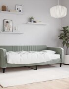 vidaXL Канапе с матрак светлосиво 90x200 см кадифе