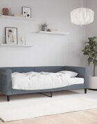 vidaXL Канапе с матрак тъмносив 90x190 см кадифе