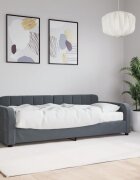 vidaXL Канапе с матрак тъмносиво 80x200 см кадифе