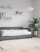 vidaXL Канапе с матрак тъмносиво 80x200 см плат