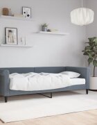 vidaXL Канапе с матрак тъмносиво 90x200 см кадифе