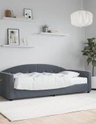 vidaXL Канапе с матрак тъмносиво 90x200 см кадифе