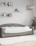 vidaXL Канапе с матрак таупе 100x200 см плат