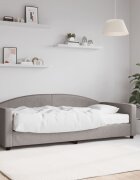 vidaXL Канапе с матрак таупе 90x200 см плат