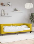 vidaXL Канапе с матрак жълто 80x200 см кадифе