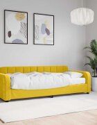 vidaXL Канапе с матрак жълто 80x200 см кадифе