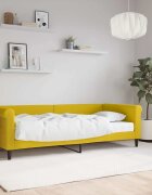 vidaXL Канапе с матрак жълто 90x200 см кадифе