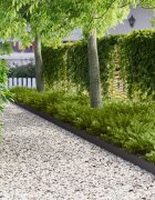 vidaXL Кант за морава с горен подгъв 20 бр. 103x10см Стомана Черно