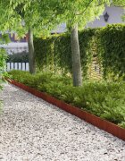 vidaXL Кант за морава с огънат горен ръб 20 бр. 103x15 см Стомана