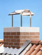 vidaXL Капак за камина Сребрист 40 x 40 x 375 см Неръждаема стомана