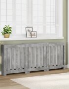 vidaXL Капак за радиатор бетонно сив 205x215x835см инженерно дърво