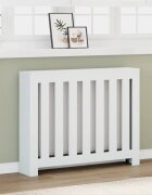vidaXL Капак за радиатор бял 104x20x82 см инженерно дърво