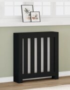 vidaXL Капак за радиатор черен 78x20x82 см инженерно дърво