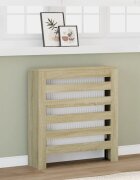 vidaXL Капак за радиатор дъб сонома 78x20x82 см инженерно дърво
