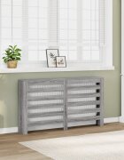 vidaXL Капак за радиатор сив сонома 149x20x82 см инженерно дърво