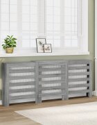 vidaXL Капак за радиатор сив сонома 205x215x835см инженерно дърво