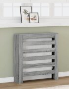 vidaXL Капак за радиатор сив сонома 78x20x82 см инженерно дърво