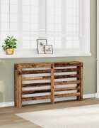 vidaXL Капак за радиатор старо дърво 149x20x82 см инженерно дърво