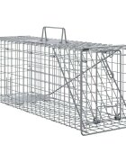 vidaXL Капан за животни Антрацит 61 x 20 x 215 см Стомана