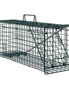vidaXL Капан за животни Зелен 61 x 20 x 215 см Стомана