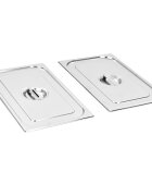 vidaXL Капаци за GN 1/1 съд 2 бр неръждаема стомана