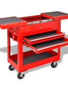 vidaXL Карача за инструменти Червено 70.5 x 37 x 71 см Стомана