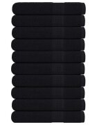 vidaXL Кърпи FROGN 10 бр. Черни 100x200 см 360 г/м²