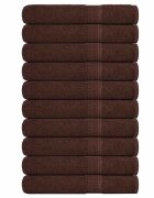 vidaXL Кърпи FROGN 10 бр. Кафяви 100x200 см 360 г/м²