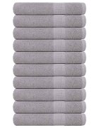 vidaXL Кърпи FROGN 10 бр. Сиви 100x200 см 360 г/м²
