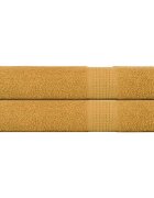vidaXL Кърпи FROGN 2 бр. Златни 100x200 см 360 г/м²